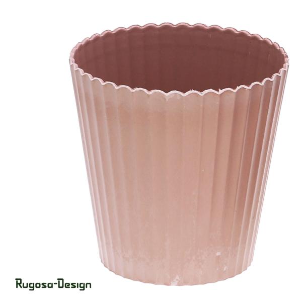 Melanin-Pflanztopf geriffelt, rosa, d 15cm